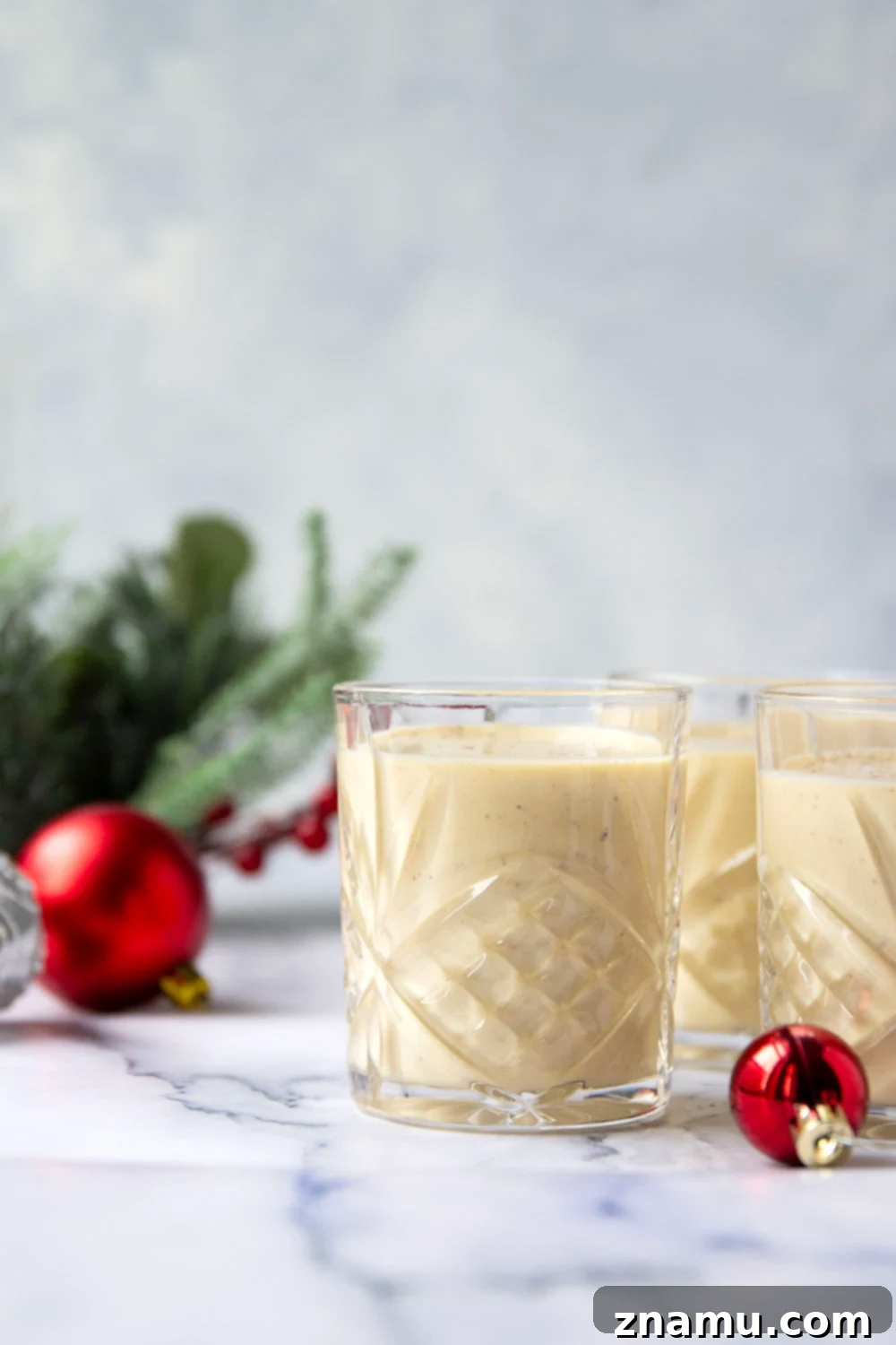 Rich Homemade Eggnog 6 Homemade Eggnog served with a sprinkle of nutmeg