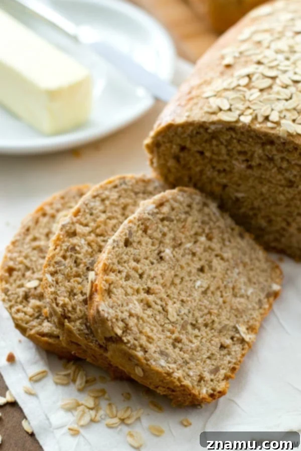 Hearty Homemade Multi-Grain Sandwich Loaf 4 Close-up of the crust and rich texture of freshly baked whole grain bread