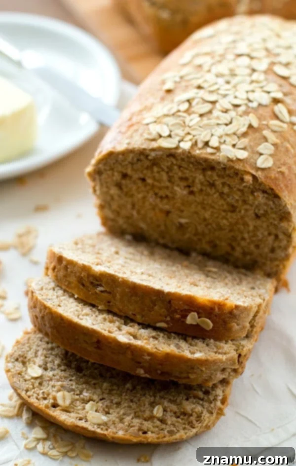 Hearty Homemade Multi-Grain Sandwich Loaf 5 Artisan multi-grain bread slices ready for sandwiches