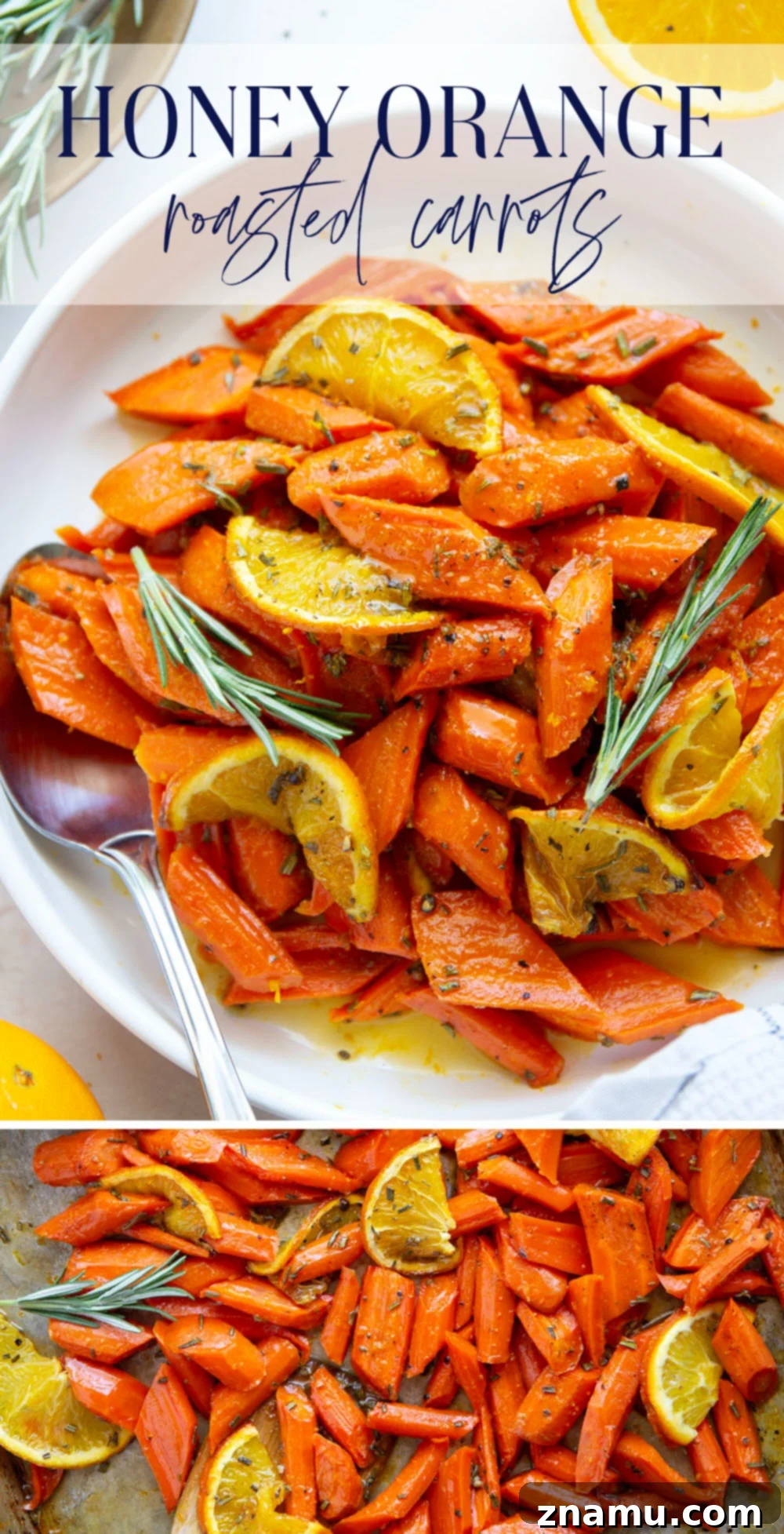 Glazed Honey Orange Roasted Carrots 7 Glazed in a sweet and citrusy honey orange sauce and roasted until perfectly tender, these honey orange roasted carrots are an easy side dish that always pleases.