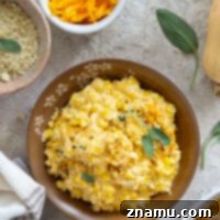 Creamy roasted butternut squash adds an amazing silky texture to this butternut squash creamed corn that gets topped with crispy sage breadcrumbs.