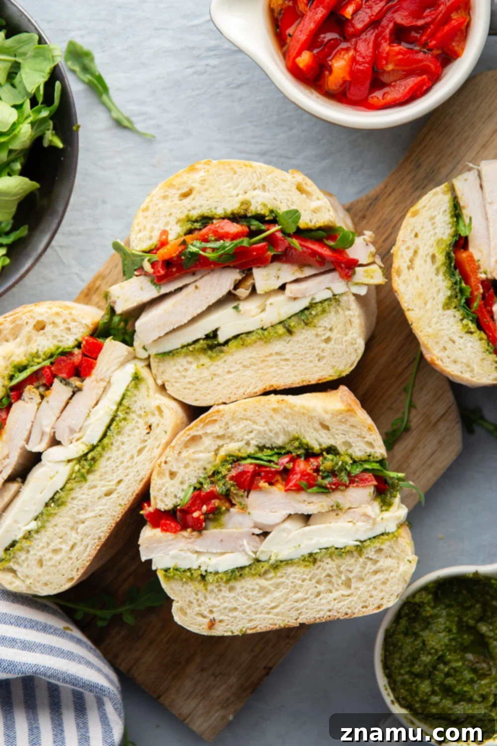 Mozzarella, Turkey & Pesto Panini 6 Turkey Pesto Sandwich Variation