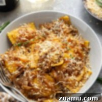 French Onion Ravioli with Asiago Breadcrumbs Recipe Image