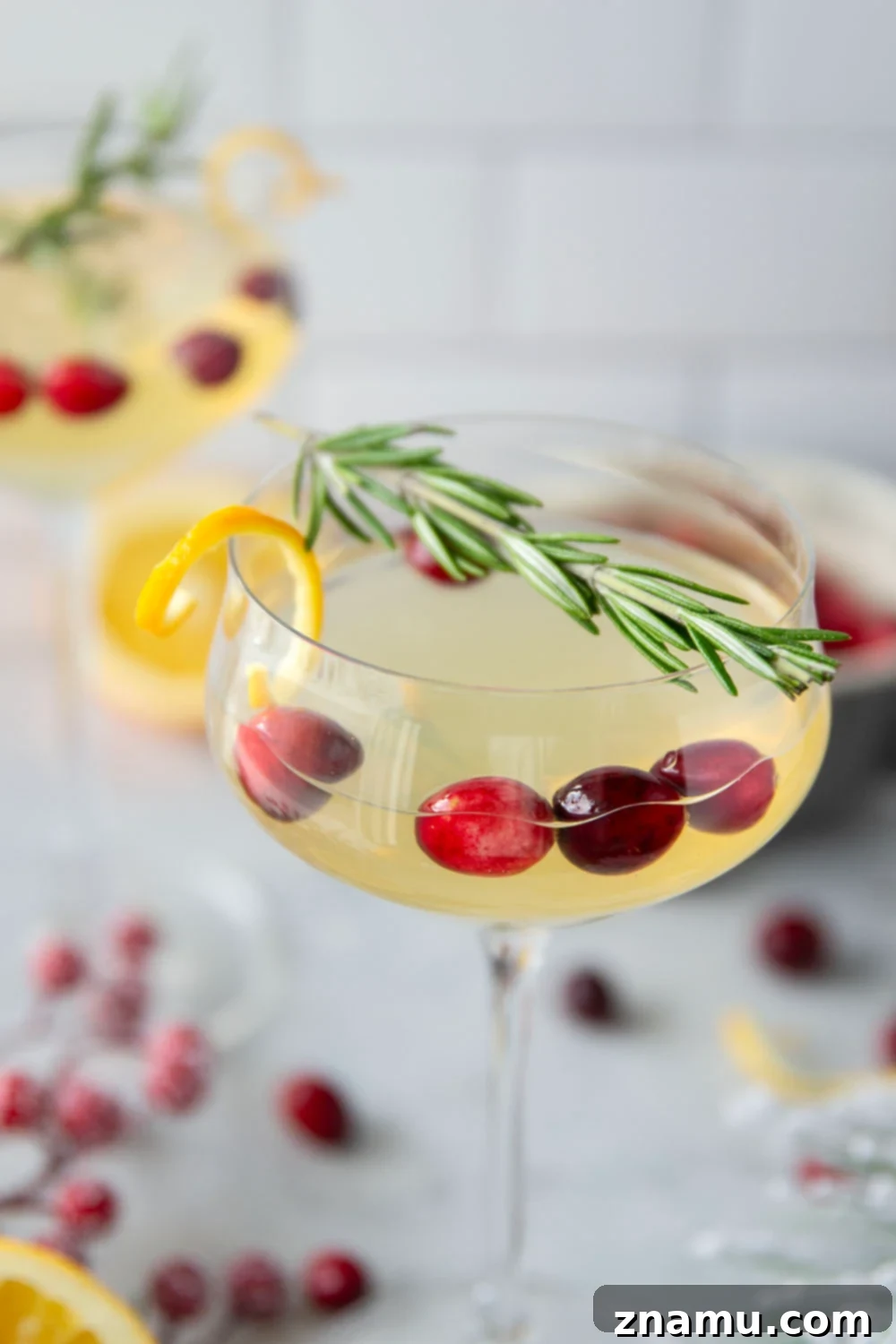White Cranberry Cosmo Cocktail 5 Homemade Rosemary Simple Syrup for White Cranberry Cosmo