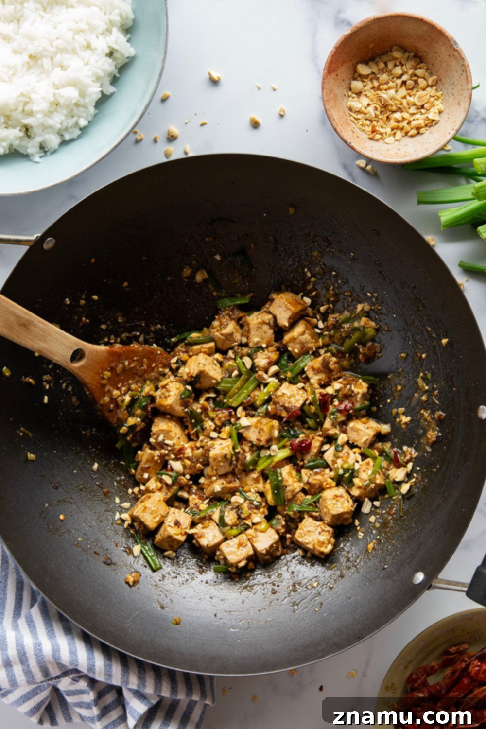 Kung Pao Tofu Delight 3 Close-up of Kung Pao Tofu