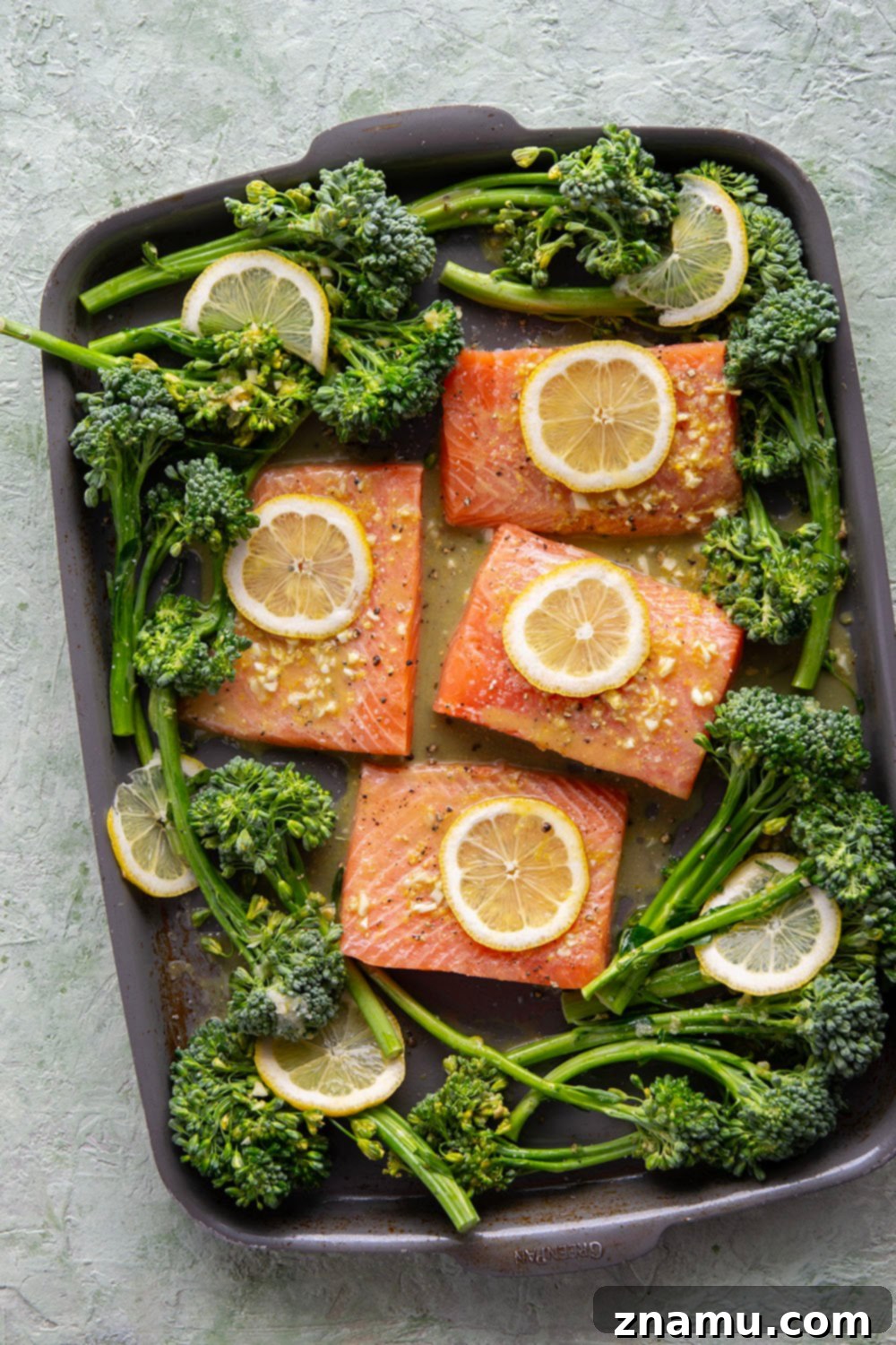 Lemon-Dijon Salmon & Broccolini One-Pan Wonder 4 Healthy Sheet Pan Dinner