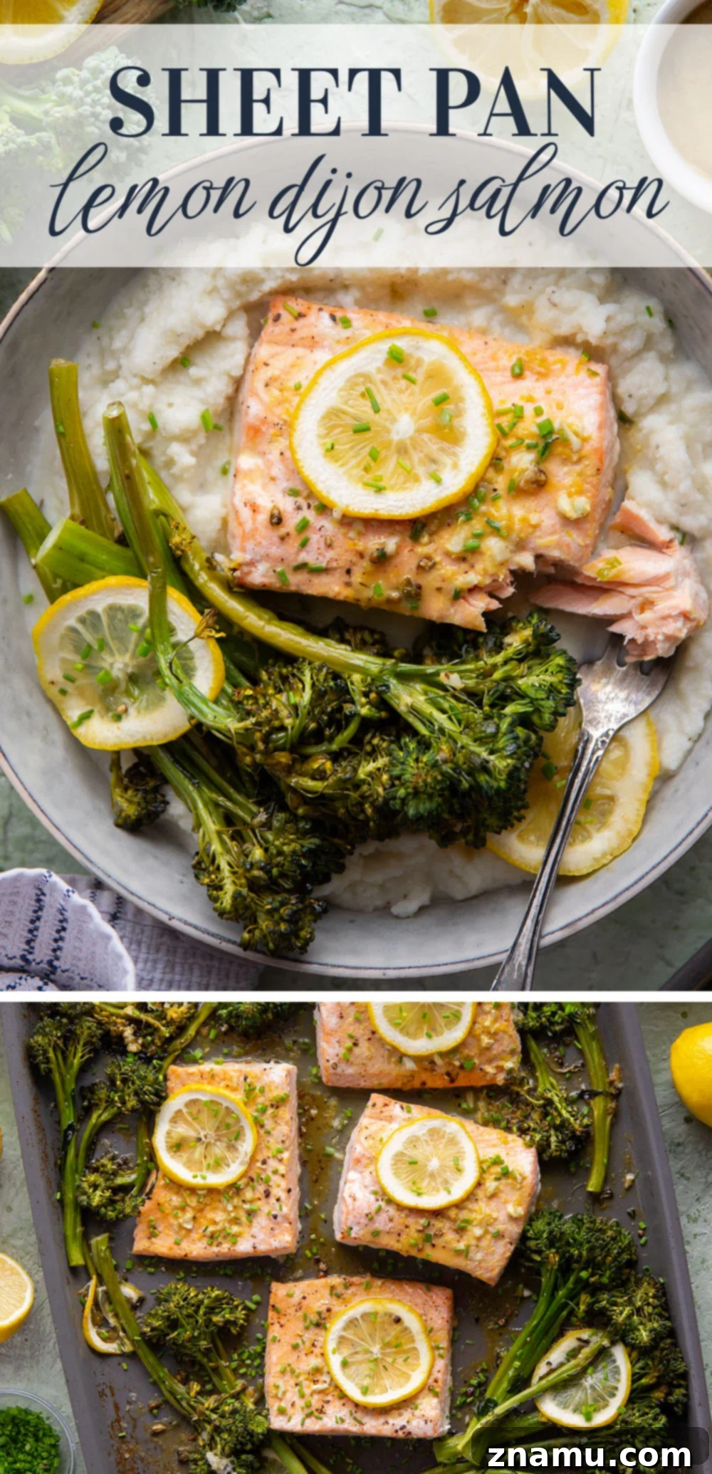 Lemon-Dijon Salmon & Broccolini One-Pan Wonder 7 Lemon Dijon Salmon and Broccolini on a Sheet Pan