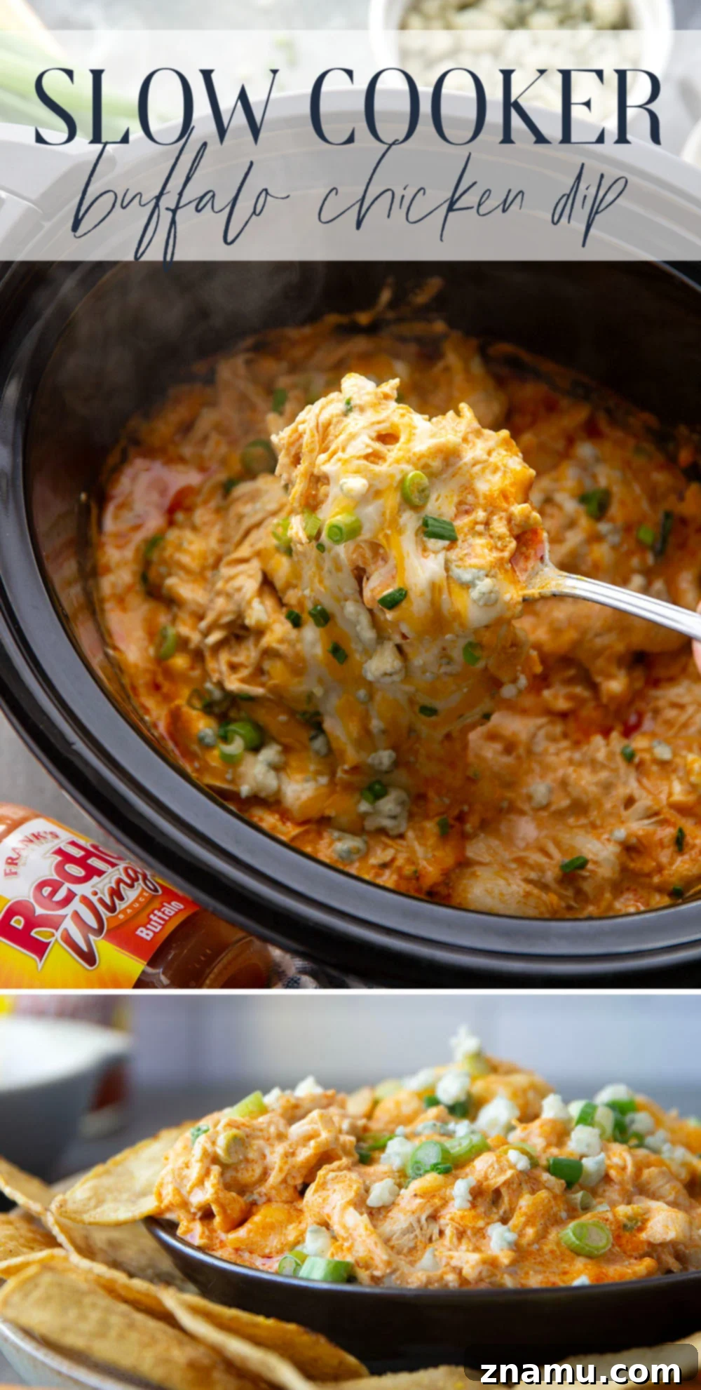Slow Cooker Buffalo Chicken Dip Delight 7 Close-up of Cheesy Slow Cooker Buffalo Chicken Dip