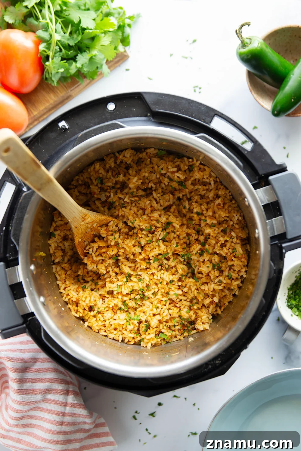 Instant Pot Mexican rice - close up