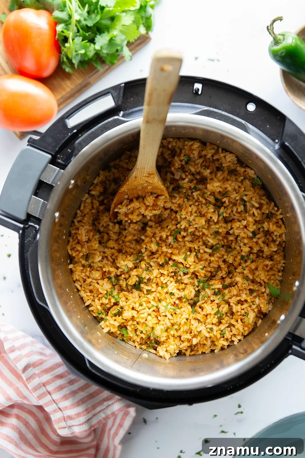 Finished Instant Pot Mexican rice