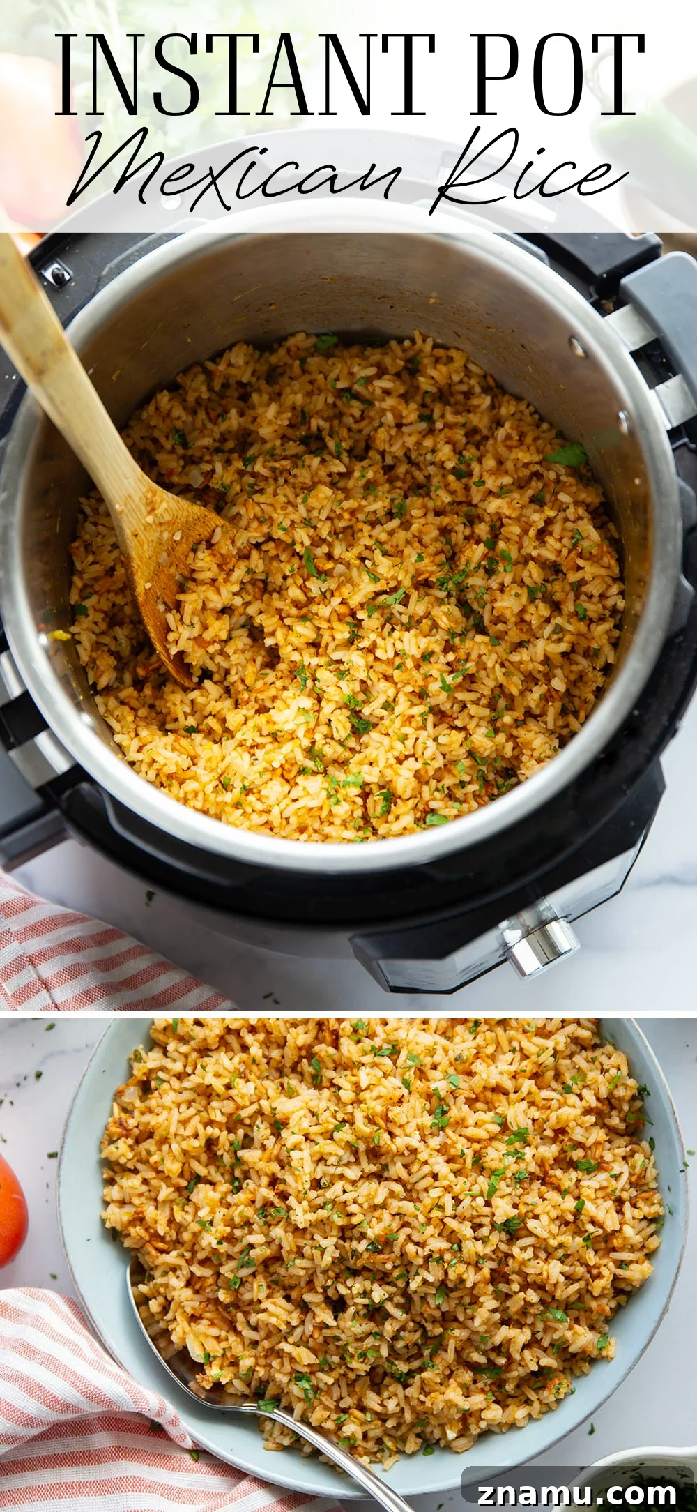 Instant Pot Mexican rice with cilantro