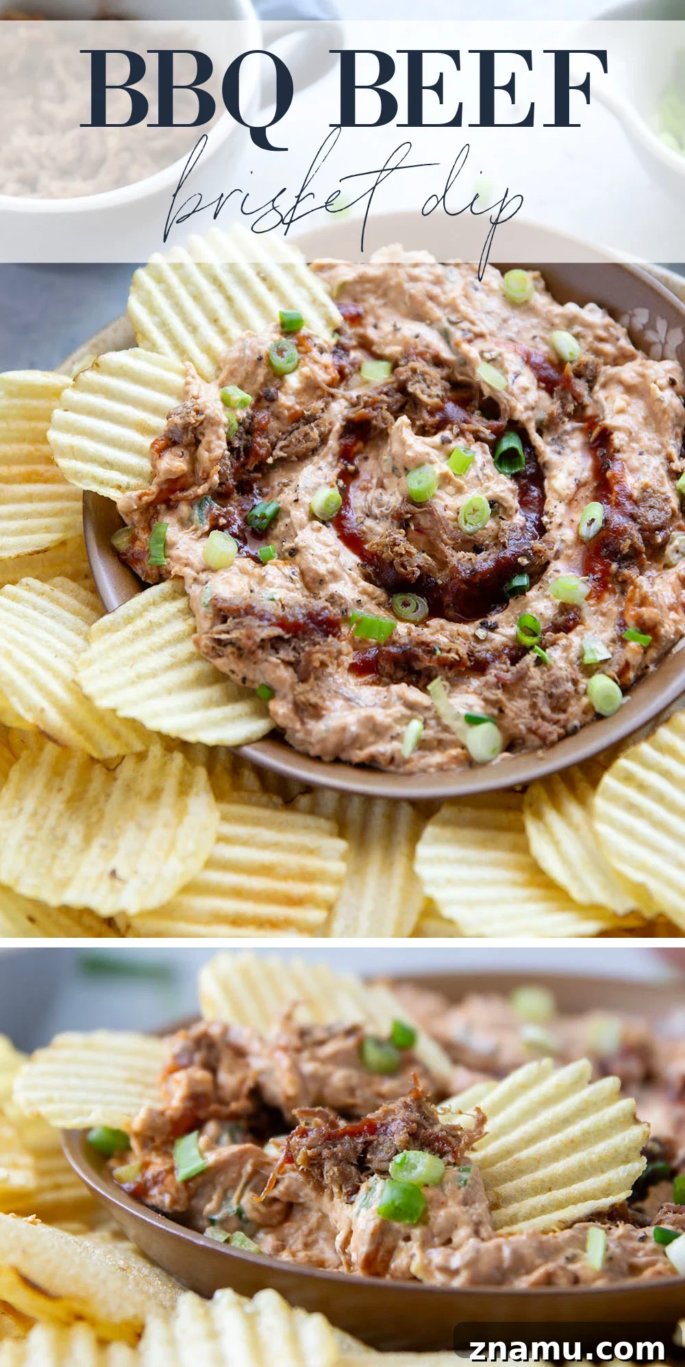 Smoky BBQ Beef Brisket Dip Recipe for Parties and Game Day 7 Leftover brisket is the perfect meaty base for this creamy, flavorful BBQ beef brisket dip that goes great with chips, crackers, or as sandwich spread!