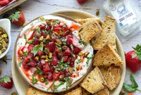 Whipped Goat Cheese with Honey-Roasted Strawberries Recipe